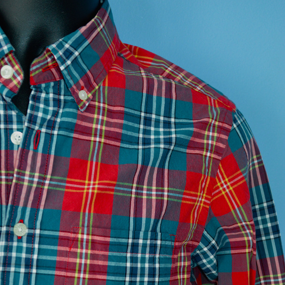 J. CREW PLAID BUTTON FRONT SHIRT SLIM FIT SMALL - Picture 4 of 7